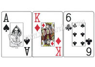 Les cartes de jeu enormes rouges de taille de flèche imperméable de KEM/ont marqué des cartes de tisonnier
