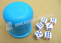 Tasse de matrices magique de jeu en verre de perspective de casino en plastique ISO9001